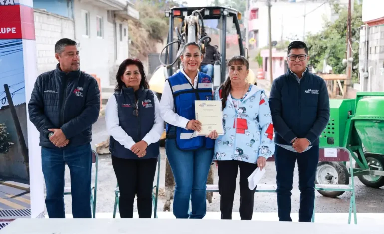 Rehabilitación de la calle Francisco Villa impulsa infraestructura en Concepción Guadalupe, San Andrés Cholula