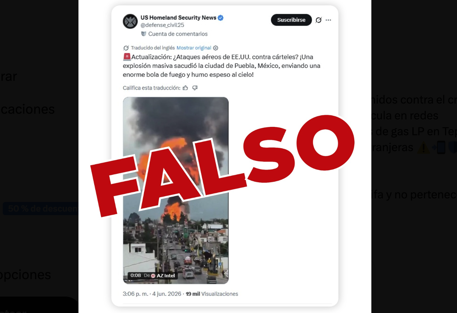 Explosión en Tepeaca desata rumores de ataque estadounidense en Puebla