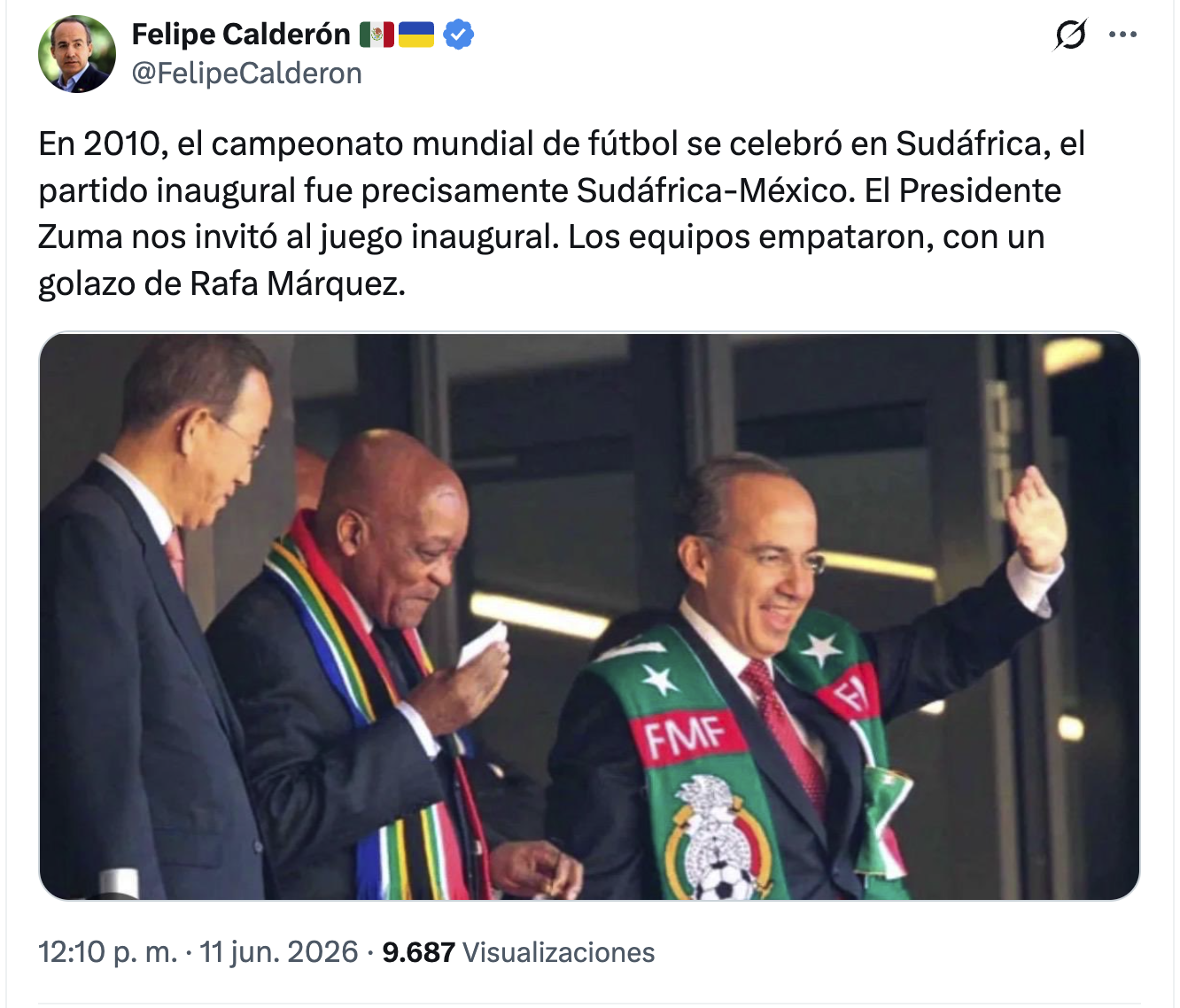 Presencia presidencial y Mundial: contraste entre Calderón y Sheinbaum en la inauguración de México 2026
