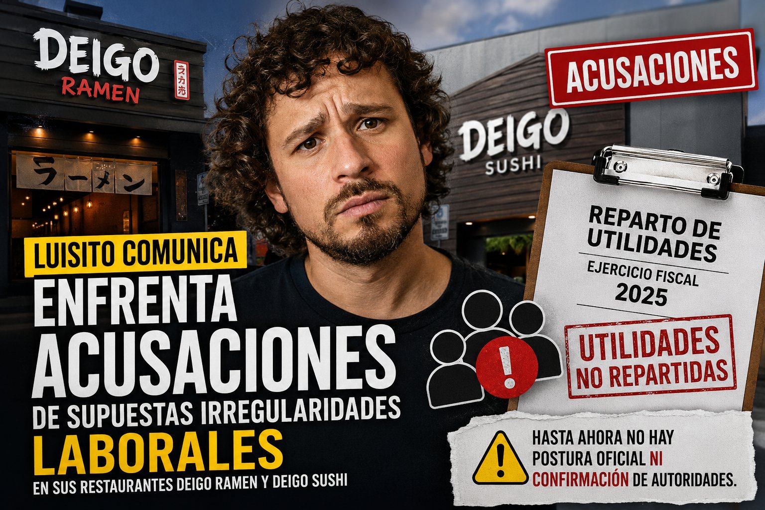 Luisito Comunica y socios enfrentan denuncias por falta de reparto de utilidades en sus restaurantes en Puebla
