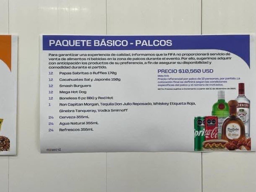 Costos y opciones de hospitalidad en palcos del Estadio CDMX para el Mundial 2026