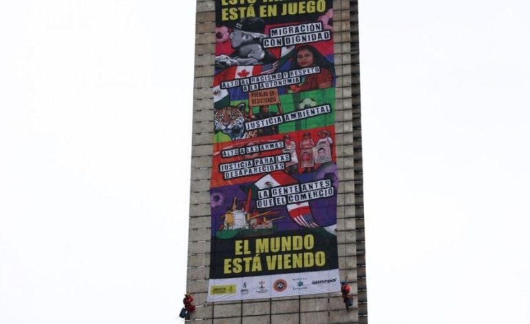 Protestas en la Estela de Luz reflejan preocupaciones sociales antes del Mundial