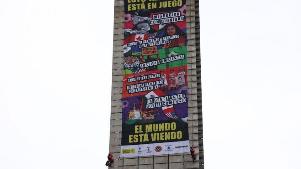 Protestas en la Estela de Luz reflejan preocupaciones sociales antes del Mundial